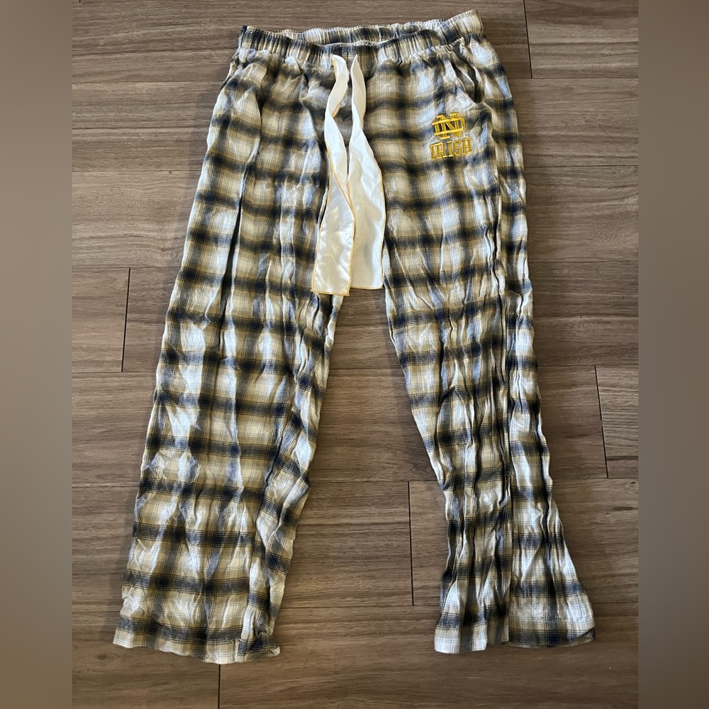 Medium Notre Dame Plaid PJ pants